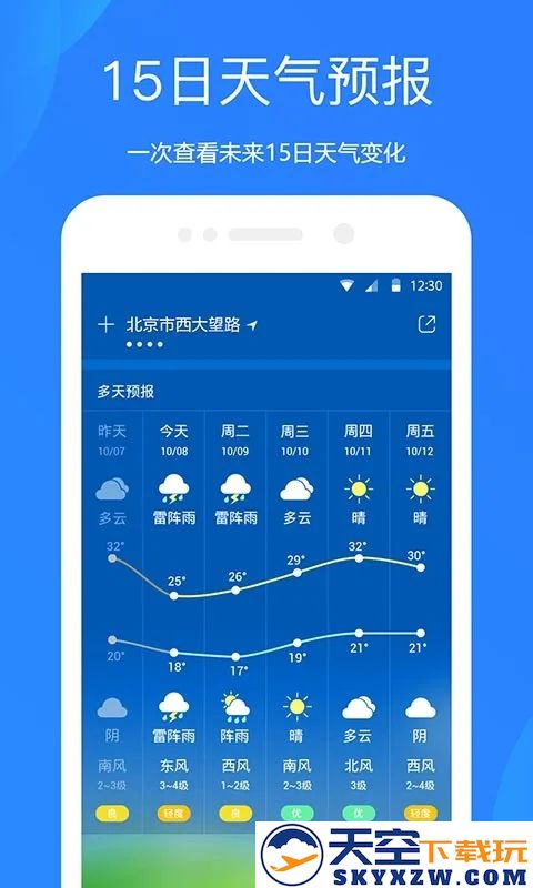 免费天气预报app