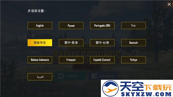 pubg国际服手游怎么设置中文