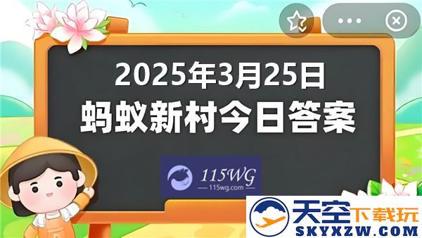 蚂蚁新村最新答案更新：今日2025年3月25日的正确解答和相关信息