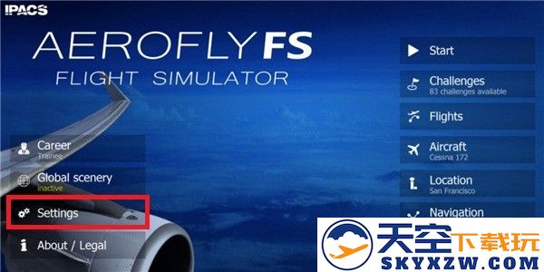 全球航空飞行中文设置方法