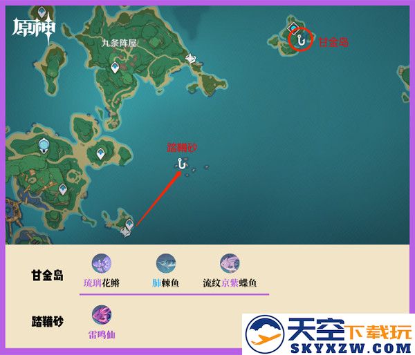 云原神钓鱼点攻略说明